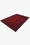 Red Aqcha Rug 197 x 152 cms